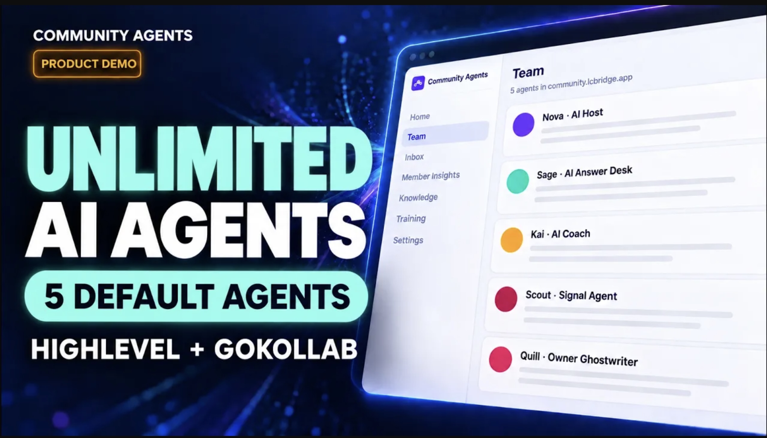 Community Agents for GoHighLevel and GoKollab product demo thumbnail